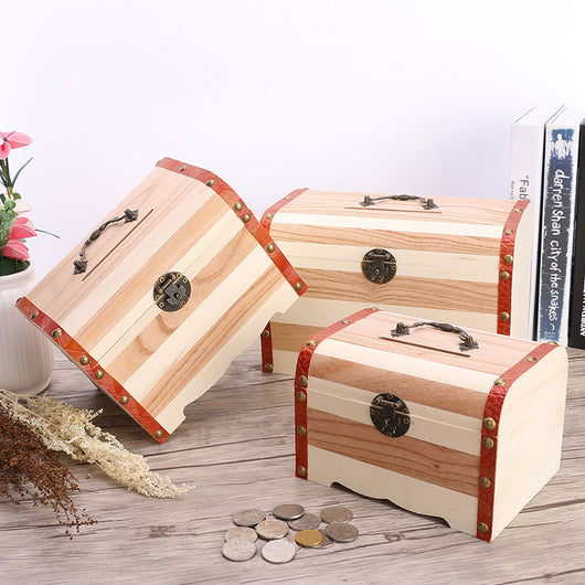 Cofre Alcancía de Madera con Cerradura - Caja de Seguridad para el Hogar - Image 4