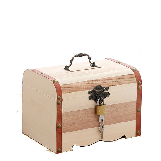 Cofre Alcancía de Madera con Cerradura - Caja de Seguridad para el Hogar - Image 3