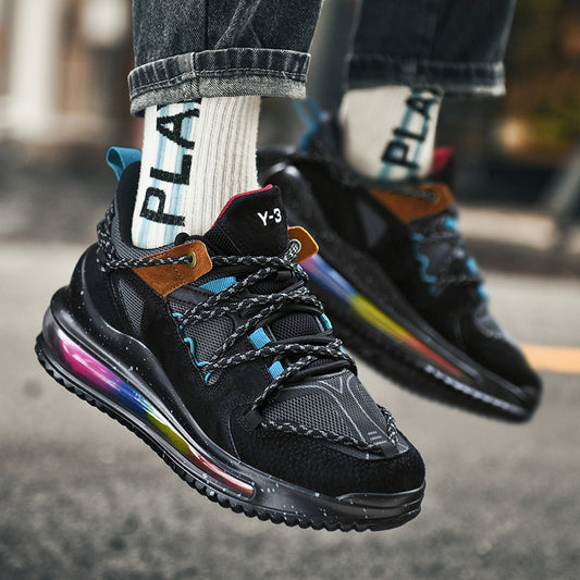 Zapatillas Deportivas Casuales para Hombre - Amortiguación Air Cushion Otoño Invierno Negro