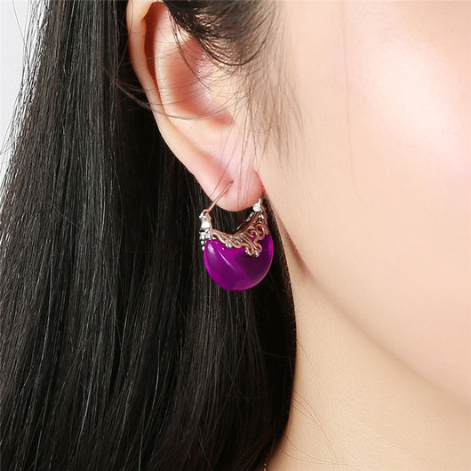 Aretes Luna Bote Elegantes para Mujer - Image 6