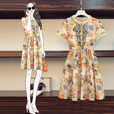 Vestido Cheongsam Elegante de Chifón Floral Ajustado - Image 11