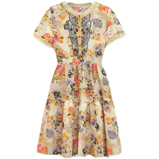 Vestido Cheongsam Elegante de Chifón Floral Ajustado - Image 12