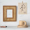 Marco de Fotos de Madera Maciza y Ratán - Decoración de Escritorio