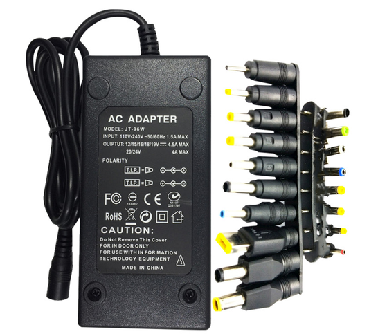 Cargador Universal 96W Ajustable Multi-Función para Notebooks