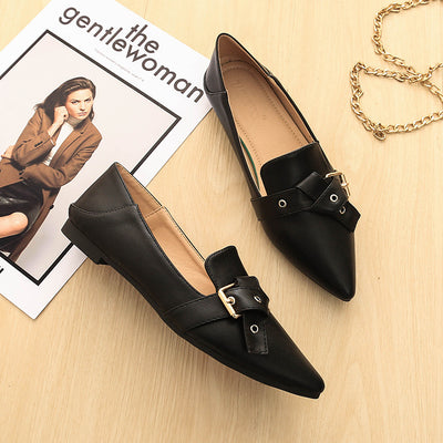 Mocasines Planos Puntiagudos para Mujer con Hebilla de Moda - Image 11