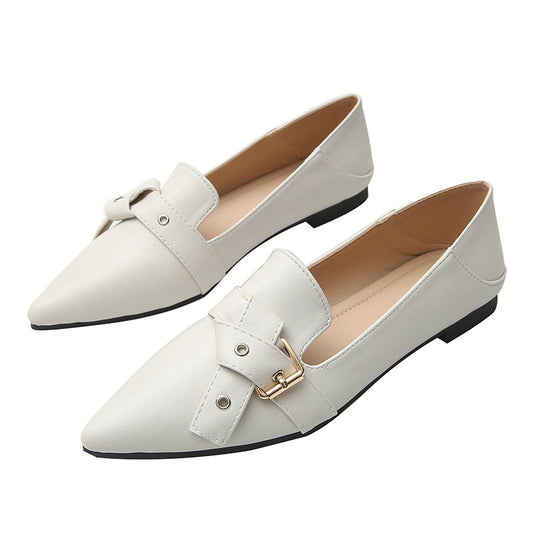 Mocasines Planos Puntiagudos para Mujer con Hebilla de Moda - Image 2