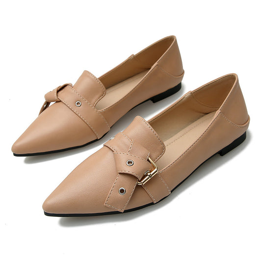 Mocasines Planos Puntiagudos para Mujer con Hebilla de Moda - Image 4