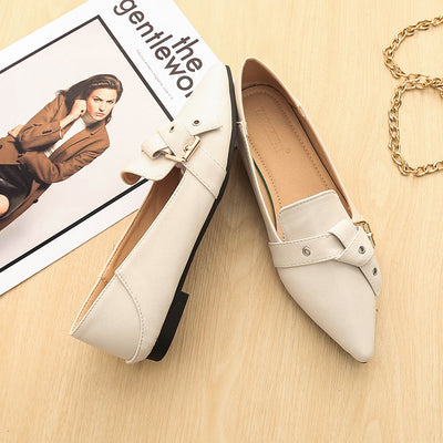 Mocasines Planos Puntiagudos para Mujer con Hebilla de Moda - Image 7