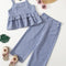 Conjunto Infantil de Rayas Europeo Americano para Niñas