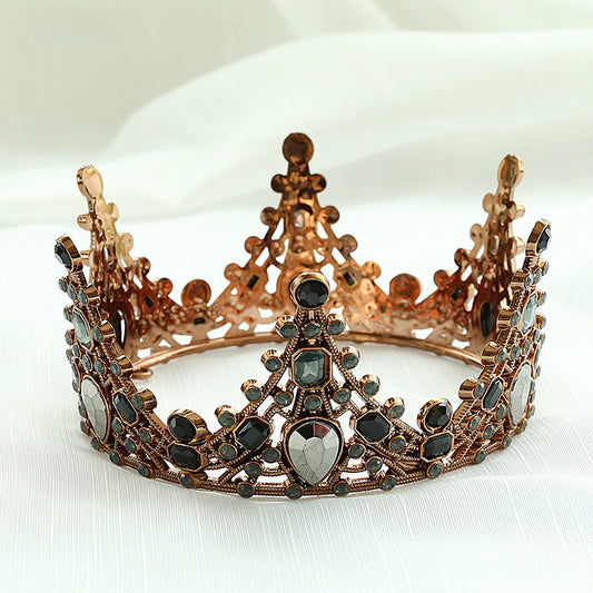 Corona Vintage de Cobre Rojo - Adorno Nupcial Reina Negra - Image 2
