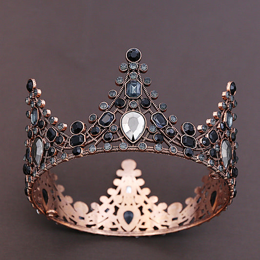 Corona Vintage de Cobre Rojo - Adorno Nupcial Reina Negra