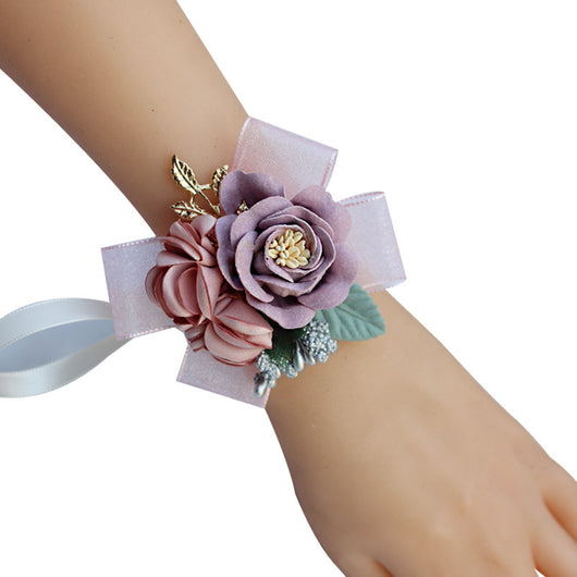 Muñequera Floral Nupcial Coreana para Novia - Image 9