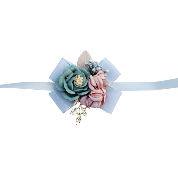 Muñequera Floral Nupcial Coreana para Novia