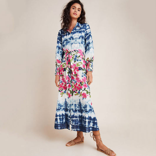 Blusa de Playa Estampada con Botones - Traje de Baño Elegante - Image 2