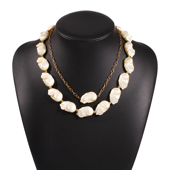 Collar de Perlas Irregulares para Celebrar