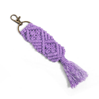 Colgante Bohemio Tejido a Mano con Borlas - Llavero y Accesorio de Bolsa - Image 12