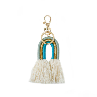 Colgante Bohemio Tejido a Mano con Borlas - Llavero y Accesorio de Bolsa - Image 11