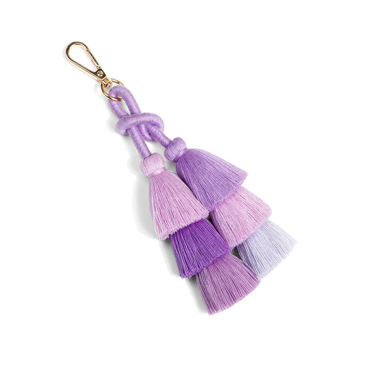 Colgante Bohemio Tejido a Mano con Borlas - Llavero y Accesorio de Bolsa