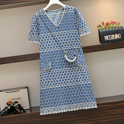 Vestido Denim Bordado Talla Grande para Mujer - Image 2