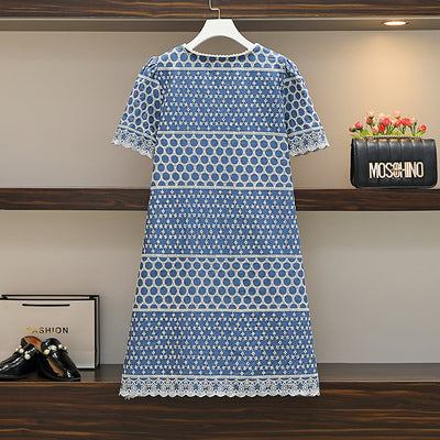 Vestido Denim Bordado Talla Grande para Mujer - Image 3