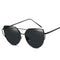 Gafas de Sol Cat Eye Reflectantes para Mujer - Diseño Trendy Cara Redonda