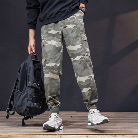Pantalones Cargo Camuflaje Hombre Estilo Coreano Tendencia 2024 - Image 8