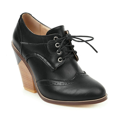 Zapatos de Cuña con Punta Afilada y Tira Trasera - Pumps de Cuero Charol para Mujer - Image 8