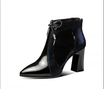 Botas Martin Cálidas para Mujer Tacón Medio Alto Negro - Image 11
