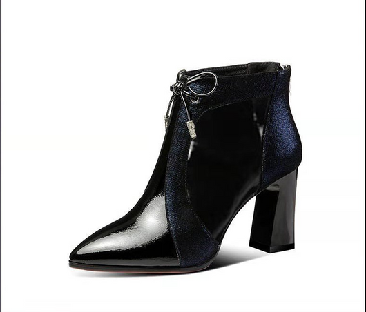 Botas Martin Cálidas para Mujer Tacón Medio Alto Negro - Image 11