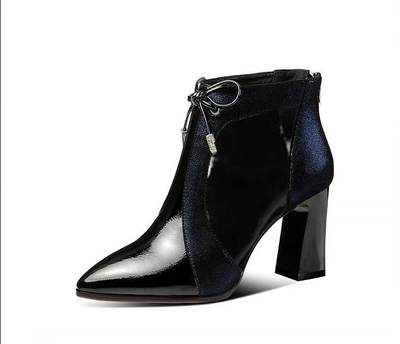 Botas Martin Cálidas para Mujer Tacón Medio Alto Negro - Image 10