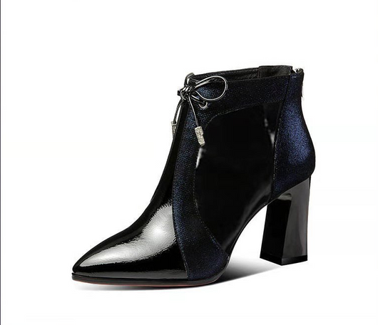 Botas Martin Cálidas para Mujer Tacón Medio Alto Negro - Image 10