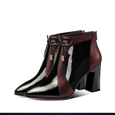 Botas Martin Cálidas para Mujer Tacón Medio Alto Negro - Image 5