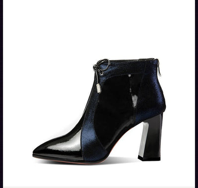 Botas Martin Cálidas para Mujer Tacón Medio Alto Negro - Image 4