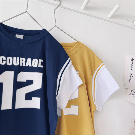 Playera Deportiva Infantil Estilo Dos Tonos - Camiseta Casual Verano Niño - Image 12