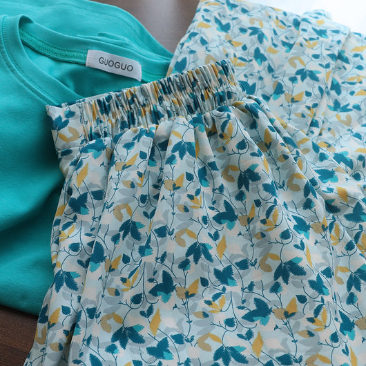 Falda Midi Estampado Floral Estilo Coreano Corte A - Image 7