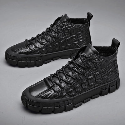 Botas Martin de Cuero para Hombre con Forro de Terciopelo Cálido