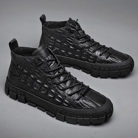 Botas Martin de Cuero para Hombre con Forro de Terciopelo Cálido - Image 2
