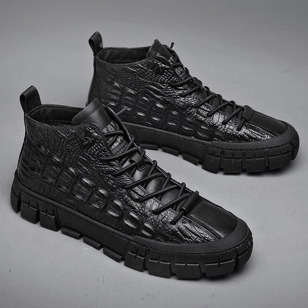 Botas Martin de Cuero para Hombre con Forro de Terciopelo Cálido