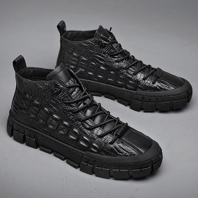 Botas Martin de Cuero para Hombre con Forro de Terciopelo Cálido - Image 2