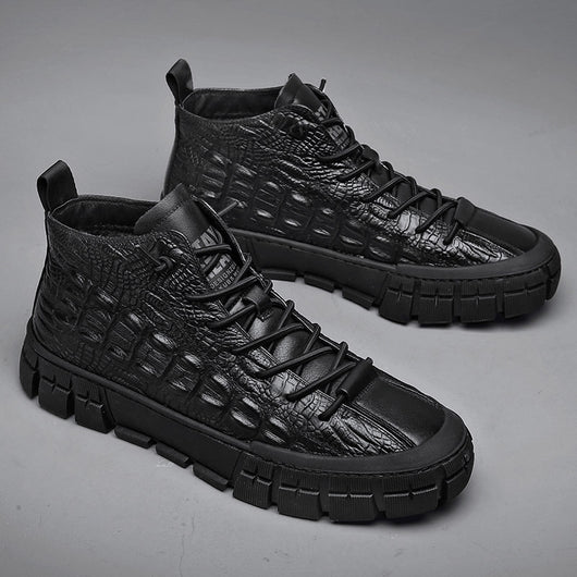 Botas Martin de Cuero para Hombre con Forro de Terciopelo Cálido - Image 2