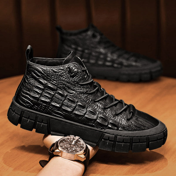 Botas Martin de Cuero para Hombre con Forro de Terciopelo Cálido - Image 3