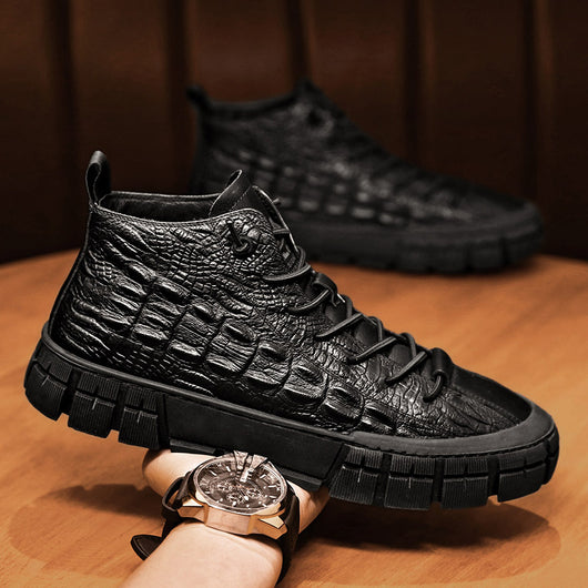 Botas Martin de Cuero para Hombre con Forro de Terciopelo Cálido - Image 3