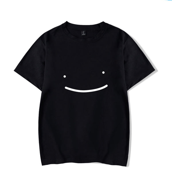 Playera Suelta Estampada 2D Cuello Redondo Manga Corta