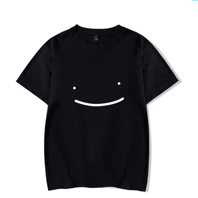 Playera Suelta Estampada 2D Cuello Redondo Manga Corta