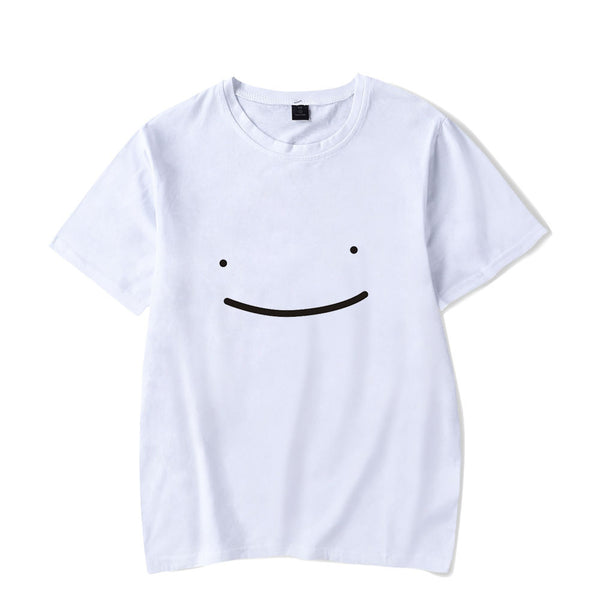 Playera Suelta Estampada 2D Cuello Redondo Manga Corta