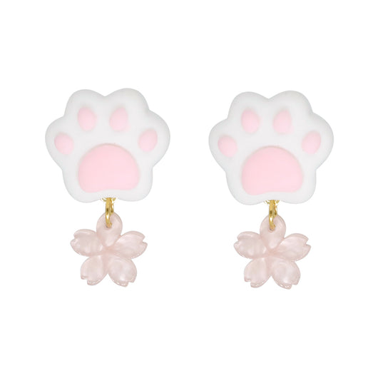 Aretes de Gato Blanco - Diseño Adorable de Patitas para Verano - Image 8