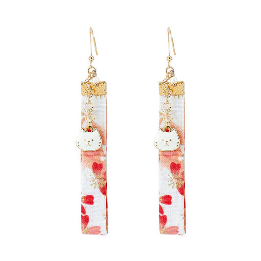 Aretes de Gato Blanco - Diseño Adorable de Patitas para Verano