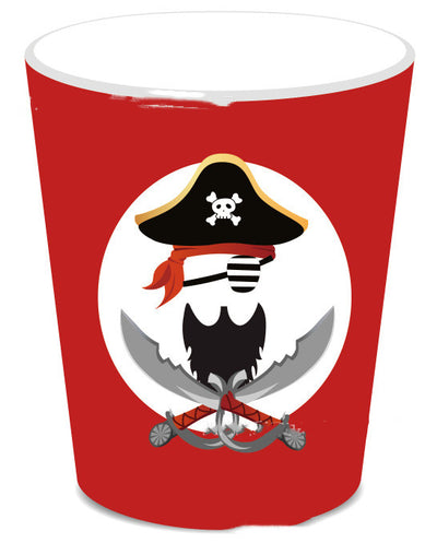 Set de Decoración Temática Pirata Rojo y Negro - Servicio para 8 Personas - Image 4