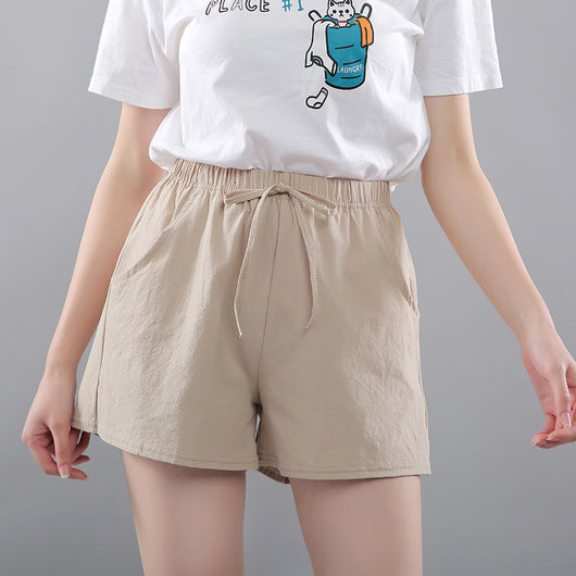 Shorts de Algodón Lavado Cintura Ajustable Mujer Casual - Image 12