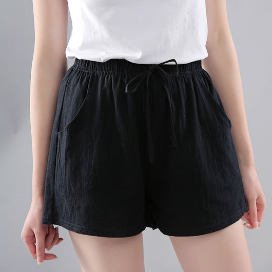 Shorts de Algodón Lavado Cintura Ajustable Mujer Casual - Image 7